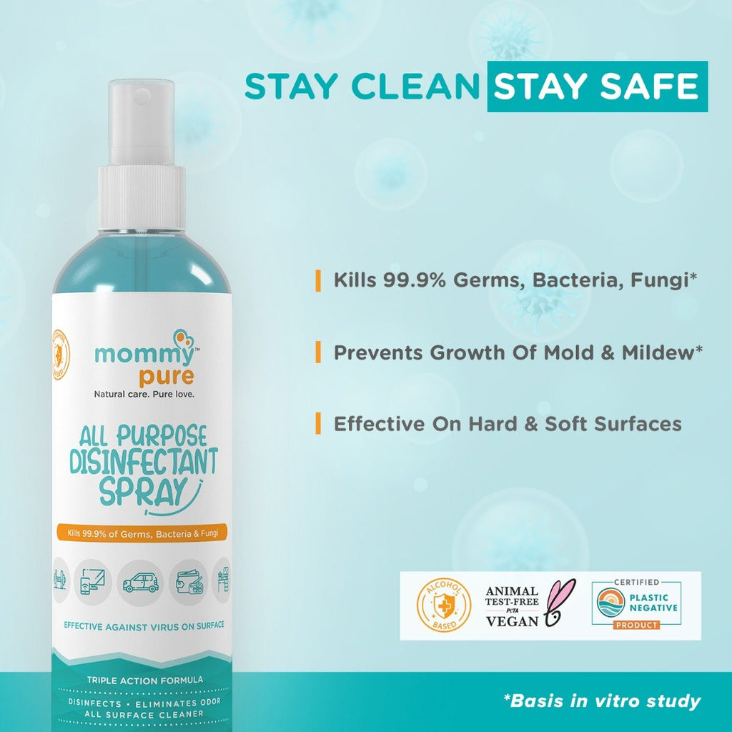 All Purpose Disinfectant Spray , Stay Clean Stay Safe, Stay Clean Stay Safe All Purpose Disinfectant Spray, Disinfectant Spray, Mommypure Natural All Purpose Disinfectant Spray
