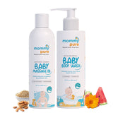 Natural Baby Massage Oil 250 ml and Natural Baby Body wash 120 ml Combo, Baby Body Wash 250 ml, Baby Massage Oil 120 ml Mommy Pure Combo, Mommy pure Natural Body wash 250 ml and natural Massage oil 120 ml  Combo