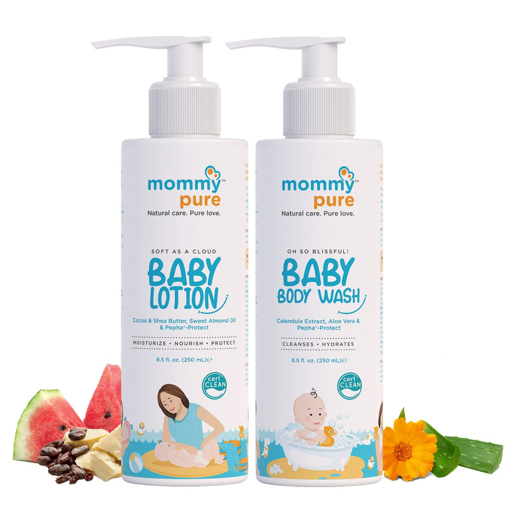 Natural Baby Body Wash and Natural baby Lotion Combo 250 ml each