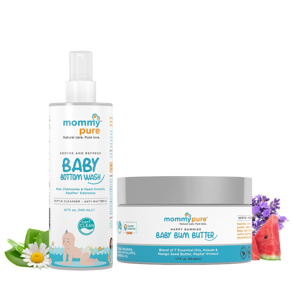 Baby Bum Butter, Baby Bottom wash Mommy Pure Combo, Mommy pure Natural baby Bum Butter and natural Baby Bottom wash  Combo